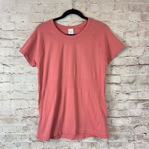 Athleta Women's Dusty Rose Short Sleeve Momentum Shirt Size  XL Athletic Yoga